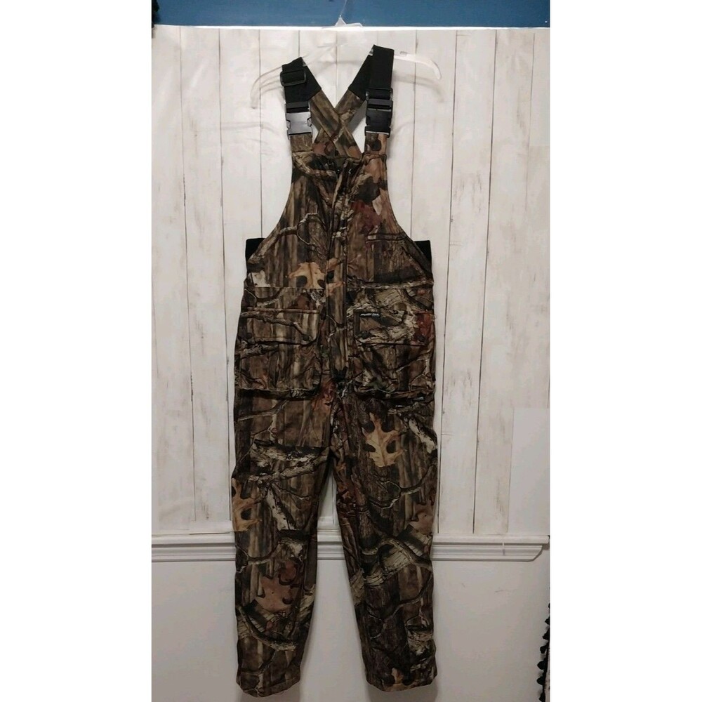 Mossy Oak Break Up Infinity Camo Bib Overalls Cargo Pockets Medium 32/34 New